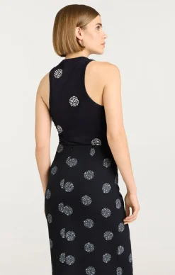 Polka Dot Embellished Lizzie Tank