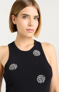 Polka Dot Embellished Lizzie Tank