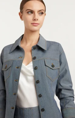 Reverse Denim Scrunched Canyon Jacket