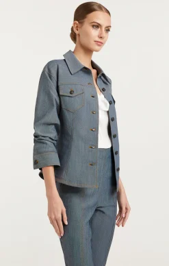 Reverse Denim Scrunched Canyon Jacket