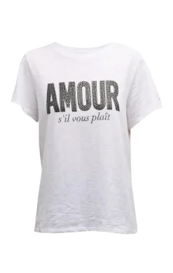 Rhinestone Amour Sil Vous Plait Tee