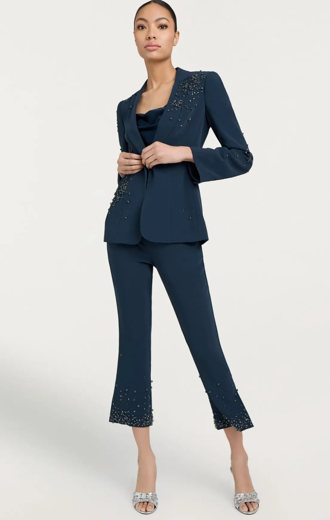 Rhinestone Crackle Embellished Cheyenne Blazer
