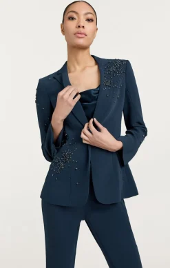 Rhinestone Crackle Embellished Cheyenne Blazer