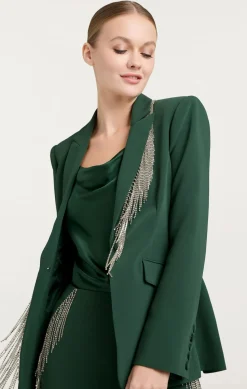 Rhinestone Fringe Embellished Cheyenne Blazer