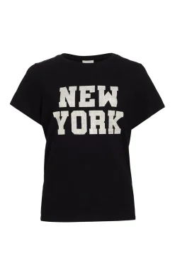 Rhinestone Paris New York Tee