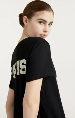 Rhinestone Paris New York Tee