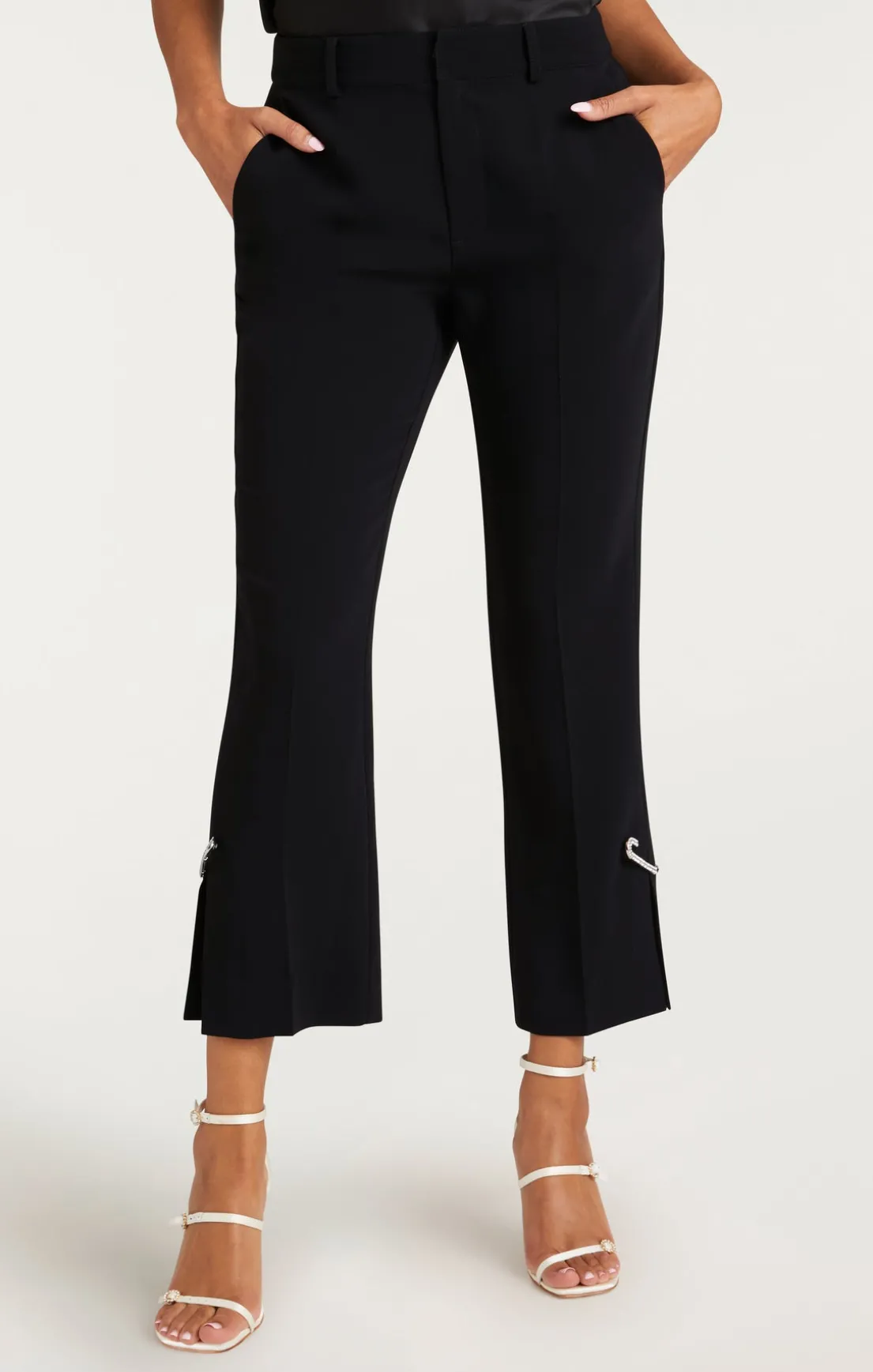 Rhinestone Pin Cropped Kerry Pant