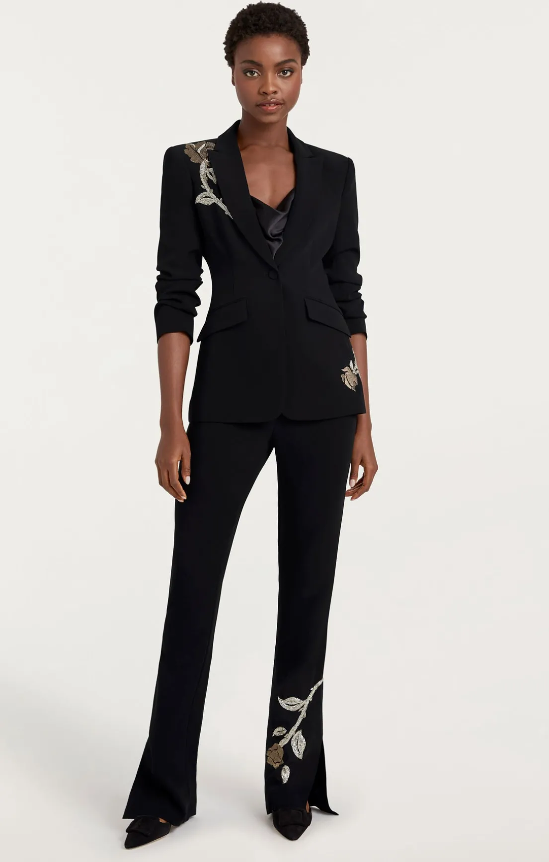 Rose Embellished Eva Blazer