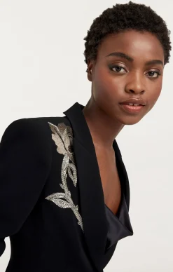 Rose Embellished Eva Blazer