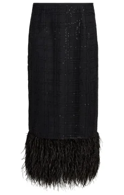Sequin Plaid Charisse Skirt