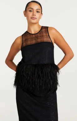 Sequin Plaid Charisse Top
