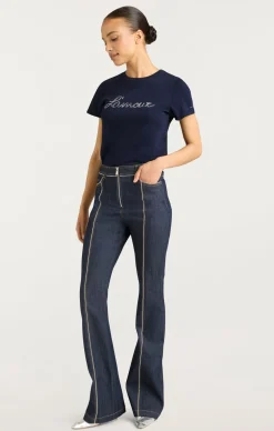 Silver Chain L'amour Shrunken Tee