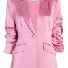 Smooth Satin Scrunched Cheyenne Blazer