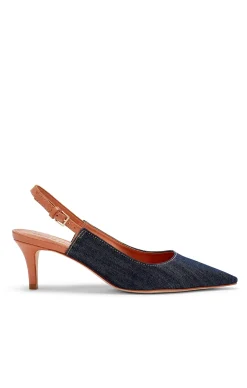 Sylvie Denim Slingback Pump