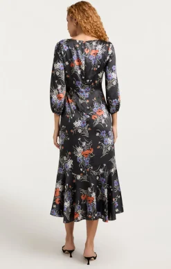 Three Quarter Sleeve Walker Dress