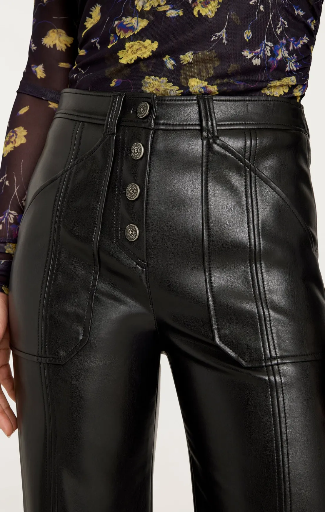 Vegan Leather Long Benji Pant