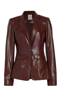 Vegan Leather Louisa Blazer