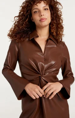 Vegan Leather Mckenna Dress