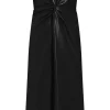 Vegan Leather Strapless Mckenna Dress